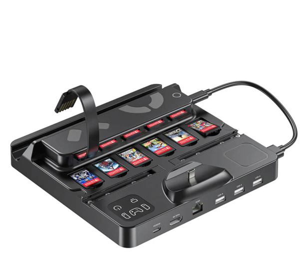 UNITEK stacja ładująca Switch z przełącznikiem i czytnikiem kart do G1005ABK01 - 1455231 - zdjęcie